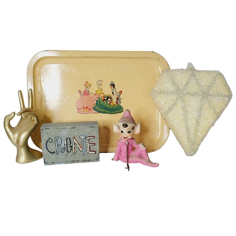 5 Piece Unique Kitschy Creative Boho Home Decor Curated Bundle with Pixie!